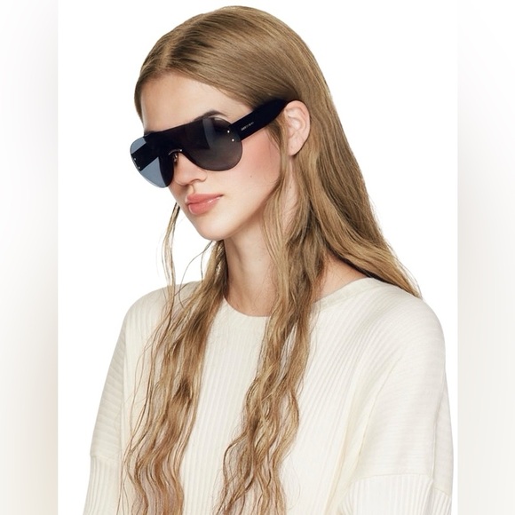 Jimmy Choo ☀️ Shield ☀️ Grey Mirrored Sunglasses UNISEX - Picture 1 of 8